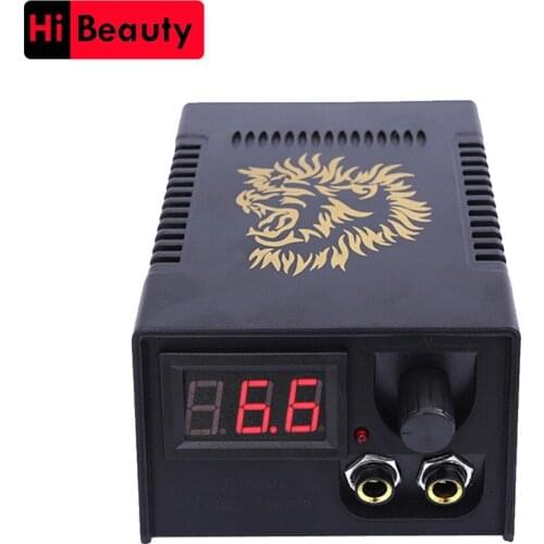 1 Set Lion Tattoo Power Supply With 3 LCD Digital Adjustable Tatu Power Adaptor Professional Tattoo Accessories Supplies