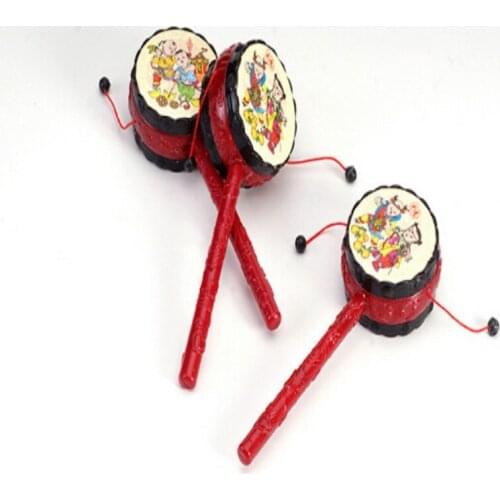 Wonderful Chinese Traditional Rattle Drums Classic Toys Noise Maker Baby Toys