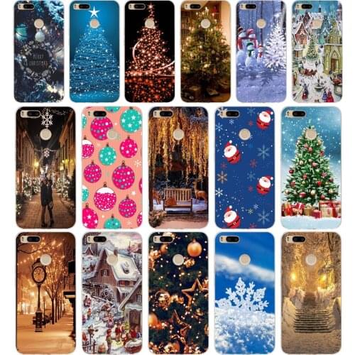 114AA The Christmas tree gift Soft Silicone Tpu Cover phone Case for Xiaomi Redmi Mi A1 A2 8 lite