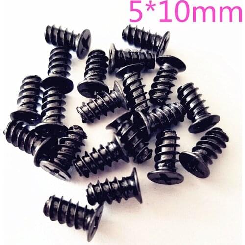 20pcs/pack DS743 Black Plating 5*10mm Self-tapping Screws Case Fan Screw Free Russia Shipping