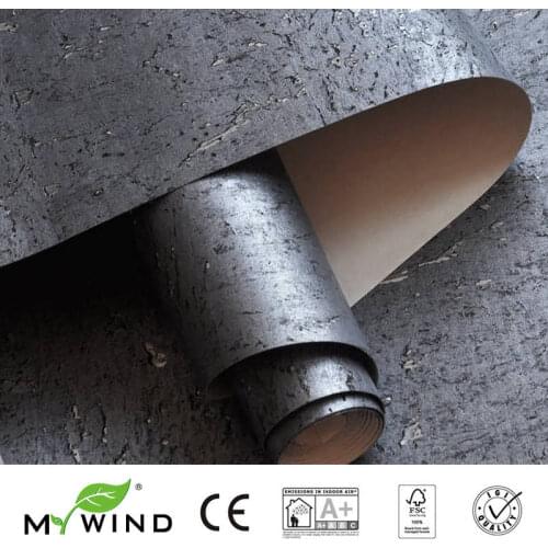 2019 MY WIND Blue-iron Gray Wallpapers Luxury 100% Natural Material Safety Innocuity 3D Wallpaper In Roll Decor European