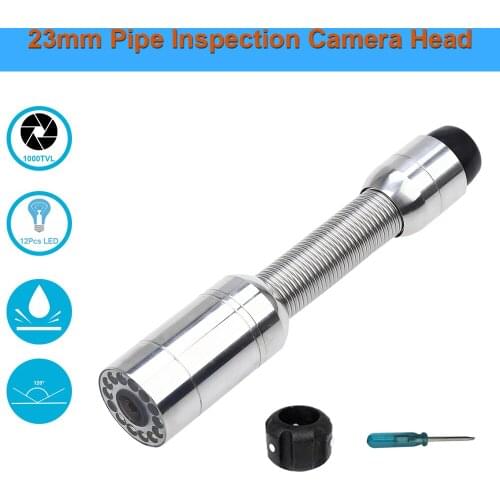 23mm Stainless Steel Industrial Pipeline Endoscope Camera Head Used For Pipe Inspection Camera Repair Replacement