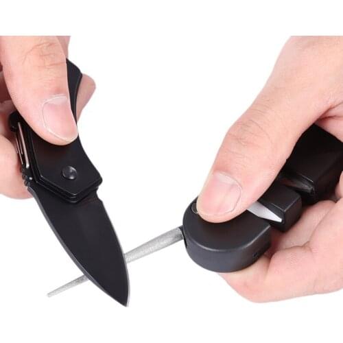 Sharpener Diamond Tool Camp Gear Hike Tungsten Ceramic Sharpen Fish Hook Pocket Carbide Knife Whetstone Outdoor Portable Tools