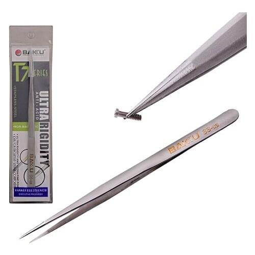 BAKU BK-T7-SS-SA FLAT FINE NIB TWEEZERS