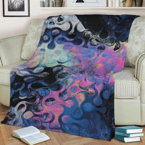 Abstract Geometric Pattern 3D Printed Velvet Plush Throw Fleece Blanket Bedspread Sherpa Blanket Home Decora
