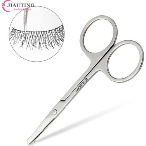 3tyles Safety Scissors Eyebrow Scissor Small Clipper Eyebrow Nose Hair Cut Trimming Tweezers Professional Stainless Steel Round