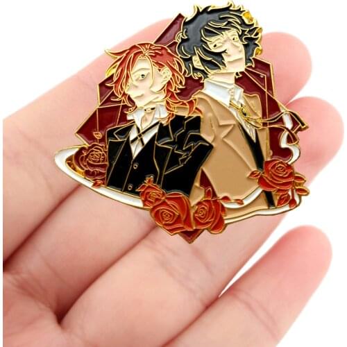 DZ2415 Bungo Stray Dogs Japanese Anime Enamel Pins Brooches Lapel Badge Jewelry For backpacks Decoration Kids Gift Accessories