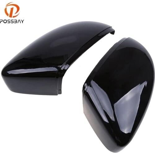 POSSBAY Car Side Mirror Cover Fit for VW Passat 15-18 Passat CC 09-12 SCIROCCO Gloss Black Rearview Mirrors Trims Protection