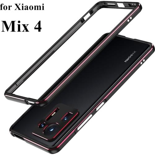 Case For Xiaomi Mix 4 Deluxe bumper Ultra Thin aluminum Bumper for Xiaomi MI Mix 4 + 2 Film ( Front + Rear )