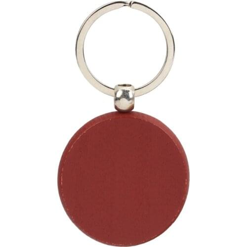 DoreenBeads Fashion Wood Keychain & Keyring Silver Color Brown Red Round Heart Styles Gift 80mm(3 1/8") x 43mm(1 6/8"), 2 PCs