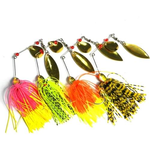 HENGJIA spinner bait metal lure hard lure fishing lure good quality Spinners hard baits 14.8G 4 colors 20pcs hengjia bait