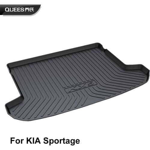 QUEES Custom Fit Cargo Liner Tray Trunk Floor Mat for KIA Sportage 4th Generation QL 2016 2017 2018