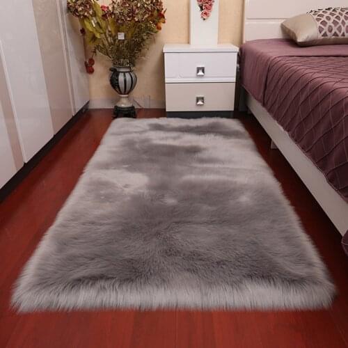 Fluffy Faux Fur Plush Big Area Rugs Large Carpets for Living Room Bedroom Sheepskin Soft Wool Sofa Cover Floor Mats Home Decor