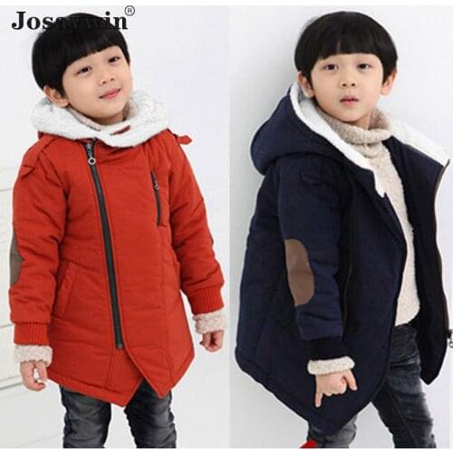 Winter Children Jacket Coat Baby Kids Hooded Lamb Wool Warm Fleece Parkas Student Coat for Boys Girls Thick Snow Outerwear