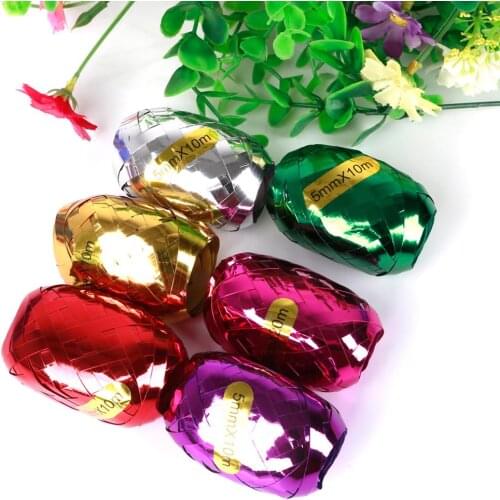6 Roll 10M Laser Ribbon Gift Box Packaging Color Rope Mixed Color Ribbon DIY Clothing Birthday Wedding Ribbon Decoration