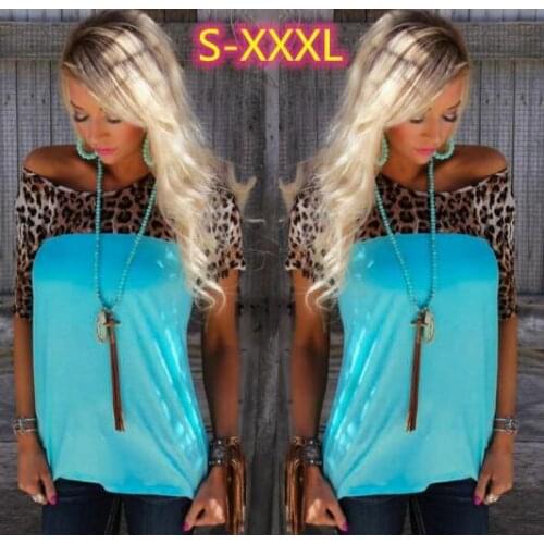 Leopard T-shirt Women Patchwork Top Summer Short Sleeve Tee Shirts Women Clothes 2021 New Tie Tops Tee Female