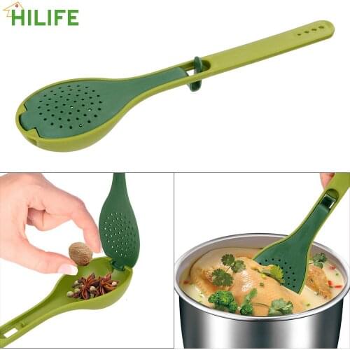 Long Handle Cooking Spoon Kitchen Accessories Spice Packet Filter Spoon Soup Spoon Condiment Boiled Soup Tool Multi-purpose