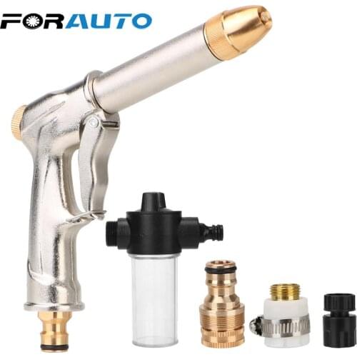 Copper Watering Hose Nozzle Sprinkler High-pressure Water Gun Portable Car Foam Water Gun Cleaning Tools For Car Garden Cleaning
