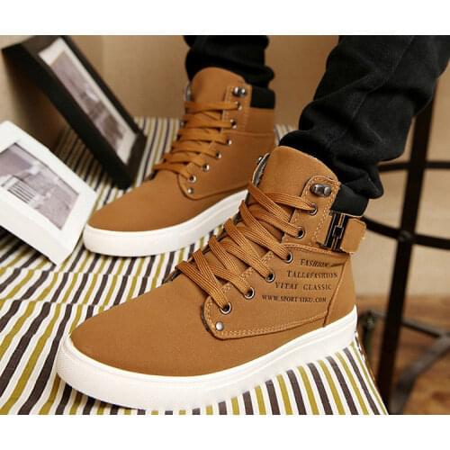 Ankle boots warm men snow boots winter Lace-up men shoes 2019 new arrival fashion flock plush winter boots men size 39-47 Сапоги
