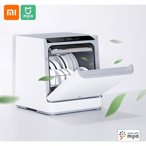 2021 Xiaomi Mi Smart Dishwasher 4 Dining Sets Desktop Kitchen Cleaner Dish Wash Machine Tableware Washable Work With Mi Home App