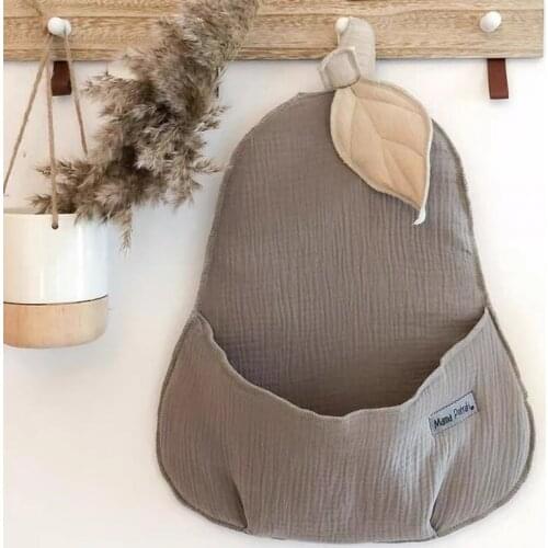 Nordic Pear Wall Hanging Storage Bag Creative Storage Wall Hanging Decoration Childrens Room Wall Hanging Storage Bag