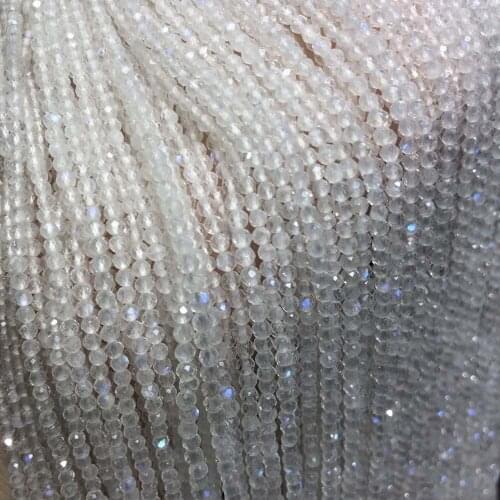 Natural Stone Blue Moon Stone Round Crystal Loosely isolation Bead For Jewelry Making DIY Necklace Bracelet Accessories