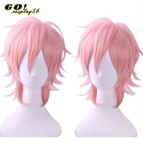 2018 Anime Cosplay Yarichin Bitch Bu Club Ayato Yuri Pink Wig Cosplay Halloween Role Playing