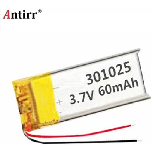 3.7V Tablet polymer battery 031025 301025 60mah camera pen Bluetooth headset free shipping