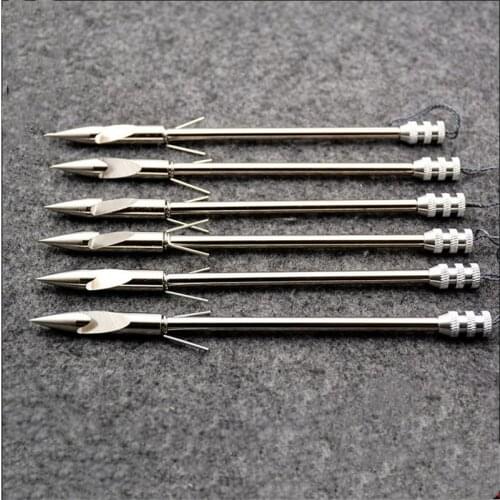 Stainless steel bow fishing slingshot catapult 10 pieces darts arrow head big head arrow outdoor hunting tools