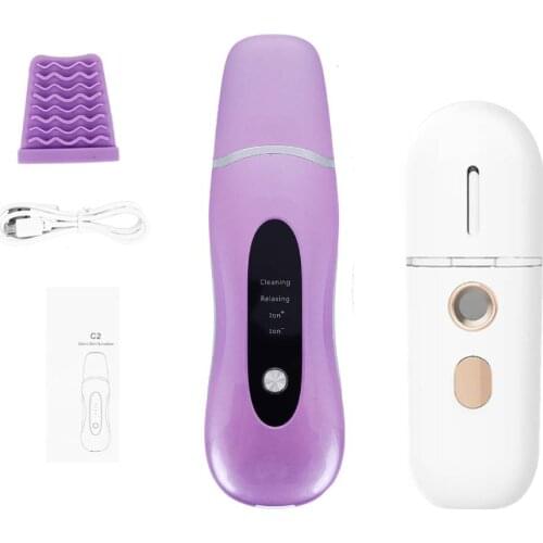 Ultrasonic Skin Scrubber Face Blackhead Remover Facial Pore Acne Cleanser Deep Cleansing Skin Lifting Shovel Moisturizing Tools