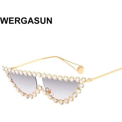 WERGASUN 2020 Cat Eye Sunglasses Women Cute Sexy Brand Designer Summer Retro Small Frame Cateye Sun Glasses