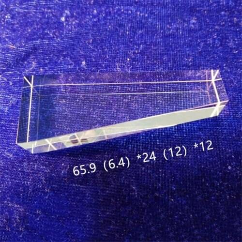 Custom glass 65.9(6.4)X24(12)X12mm gemstones and quartz material high reflective light guide mirror solar power prism for sale