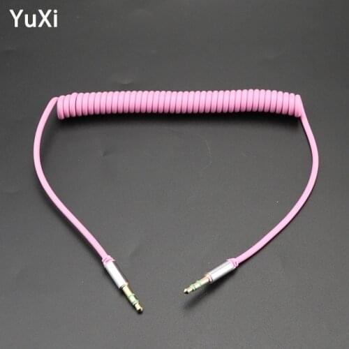 YuXi Stereo Audio Cable Laptop Speaker 3.5 mm Jack Male to Male Aux Cable Spring Headphone Cord for Xiaomi / Samsung / Huawei