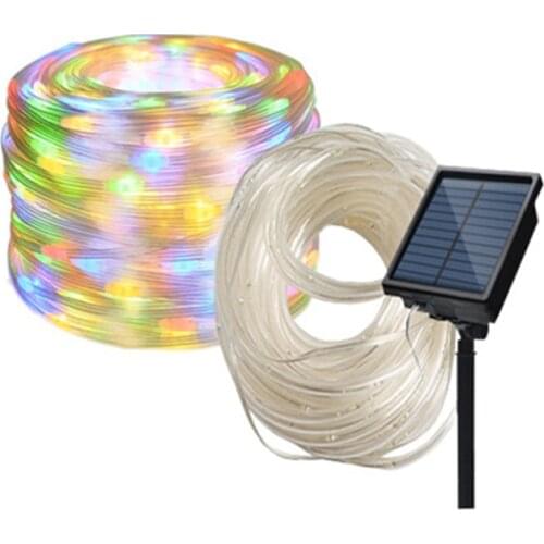 LED Strip for Garden Decoration Solar LED Light Outdoor Ribbon Tape Lighting Christmas Night Lights String Garland Festoon Neon