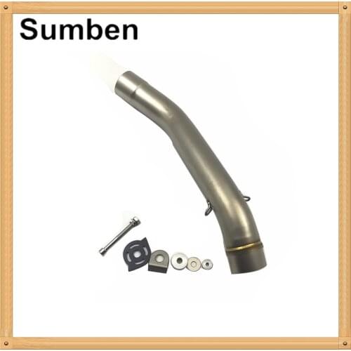 Motorcycle Middle Exhaust Pipe Tube Mid Exhaust Connector for Kawasaki Z 750 Z750 2007 - 2014