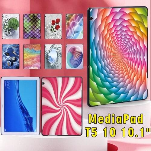 For Huawei MediaPad T5 10 10.1 Inch Drop Resistance Hard Shell Tablet Protective Case Back Cover + Stylus