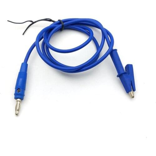 1PCS new silicone cable Cable Test clip Alligator TO 4mm Banana Plug