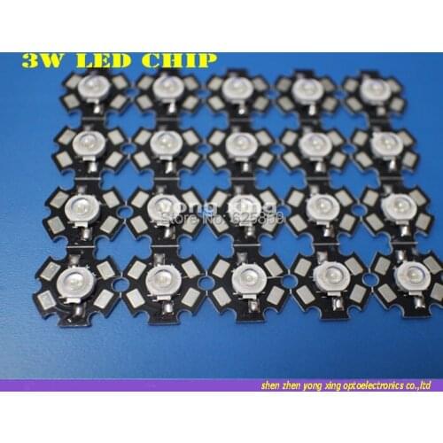 10PCS 3W Blue High Power LED Emitter 700mA 470-475NM with 20mm Star PCB