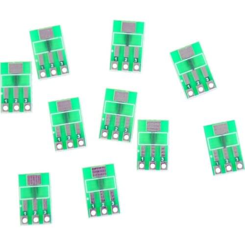 10pcs/SET Green Double-Side SMD SOT223 to DIP SIP3 Adapter PCB Board DIY Converter
