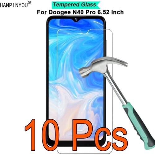 10 Pcs/Lot For DOOGEE N40 Pro 6.52" 9H Hardness 2.5D Ultra-thin Toughened Tempered Glass Film Screen Protector Guard