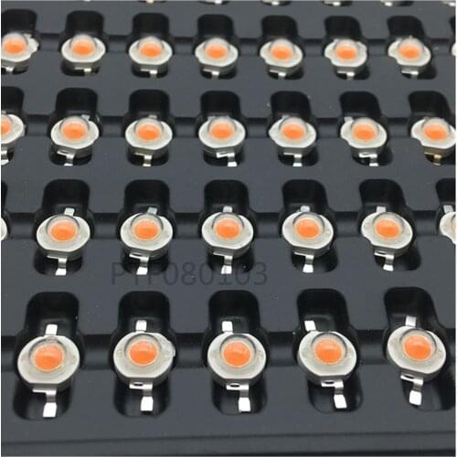 100pcs/lot 1w 3w 5w full spectrum 400nm-840nm led grow light chip , best bridgelux led grow chip for indoor plant grow