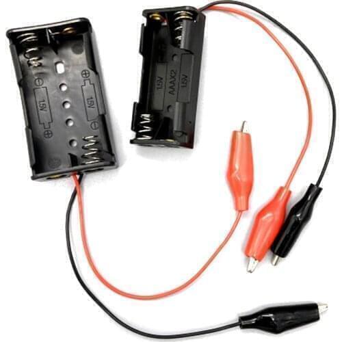 100pcs AA AAA Power Battery Storage Case Box Holder Leads Clip 2 Slots For Gameboy for GB GBP GBC NGPC mainboard Test use