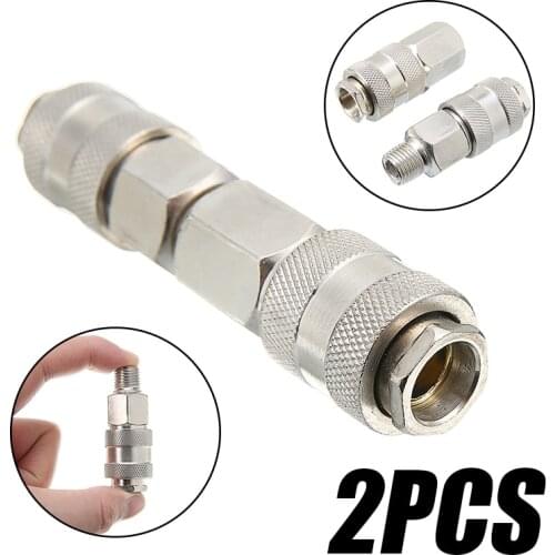 2pcs Euro Air Line Hose Quick Coupler Compressor Connectors Female Quick Release Connectors 1/4" BSP For Home Tools
