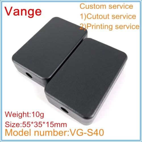 2pcs/lot black wire connector project box 55*35*15mm ABS plastic case instrument housing diy for cable transformer module