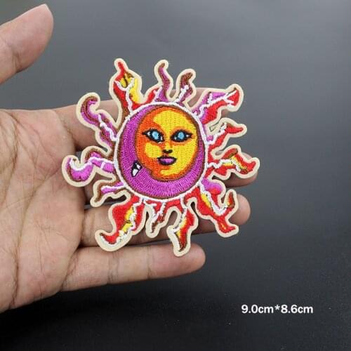 20pcs/lot cartoon sun Totems patches new design badge iron on Embroidery DIY for clothing garment Appliques