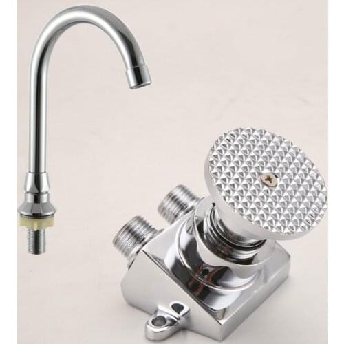 2016 Special Offer Promotion Chrome Brass Torneira Faucet Hongjing Type Medical Pedal Tap Switch Foot Basin Leading Laboratory