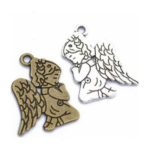 30pcs 23x17mm Antique Bronze/ Antique Silver Alloy A Charm Pendant Fit Bracelets Necklace DIY Jewelry Making