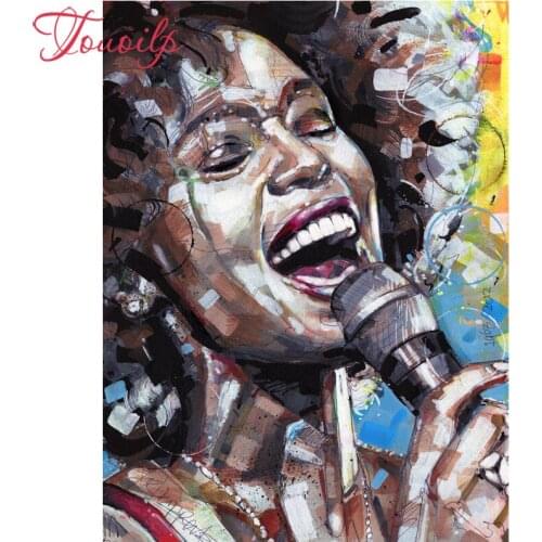 5D diy diamond painting diamond embroidery full drill cross stitch crystal square 3d Whitney Houston diamond painting home decor