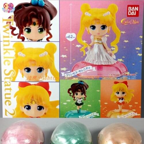 Bandai Gashapon Sailor Moon Collection Doll BANPRESTO Q Version Wedding Dress Anime Toy Model Decoration