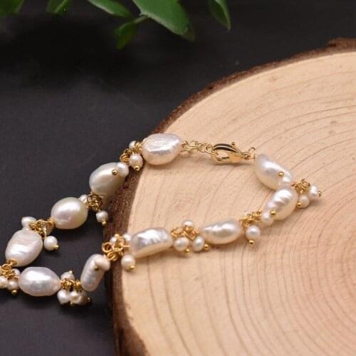 Natural Baroque Freshwater Pearl Bracelet for Women Jewelry Bracelets Tassel Fashion Pearl Accessories High Quality Female Gift